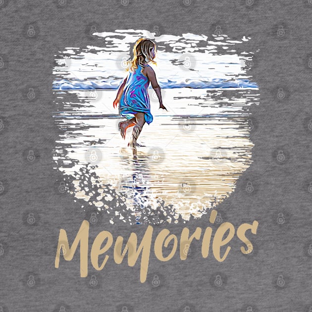 Memories - Little girl playing on the beach by Ripples of Time